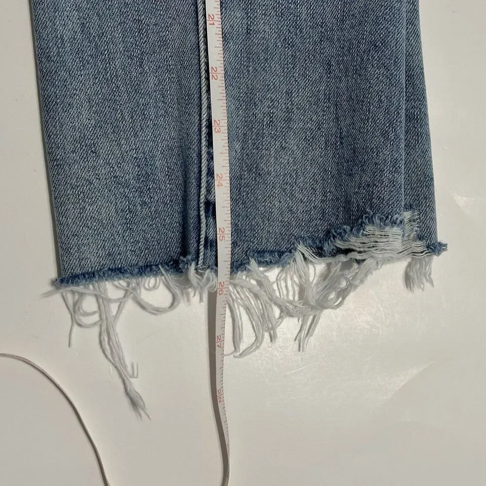 Pistola Cassie High Waist Ripped Crop Straight Leg Jeans In Los Feliz  Size 30 - Picture 11 of 16